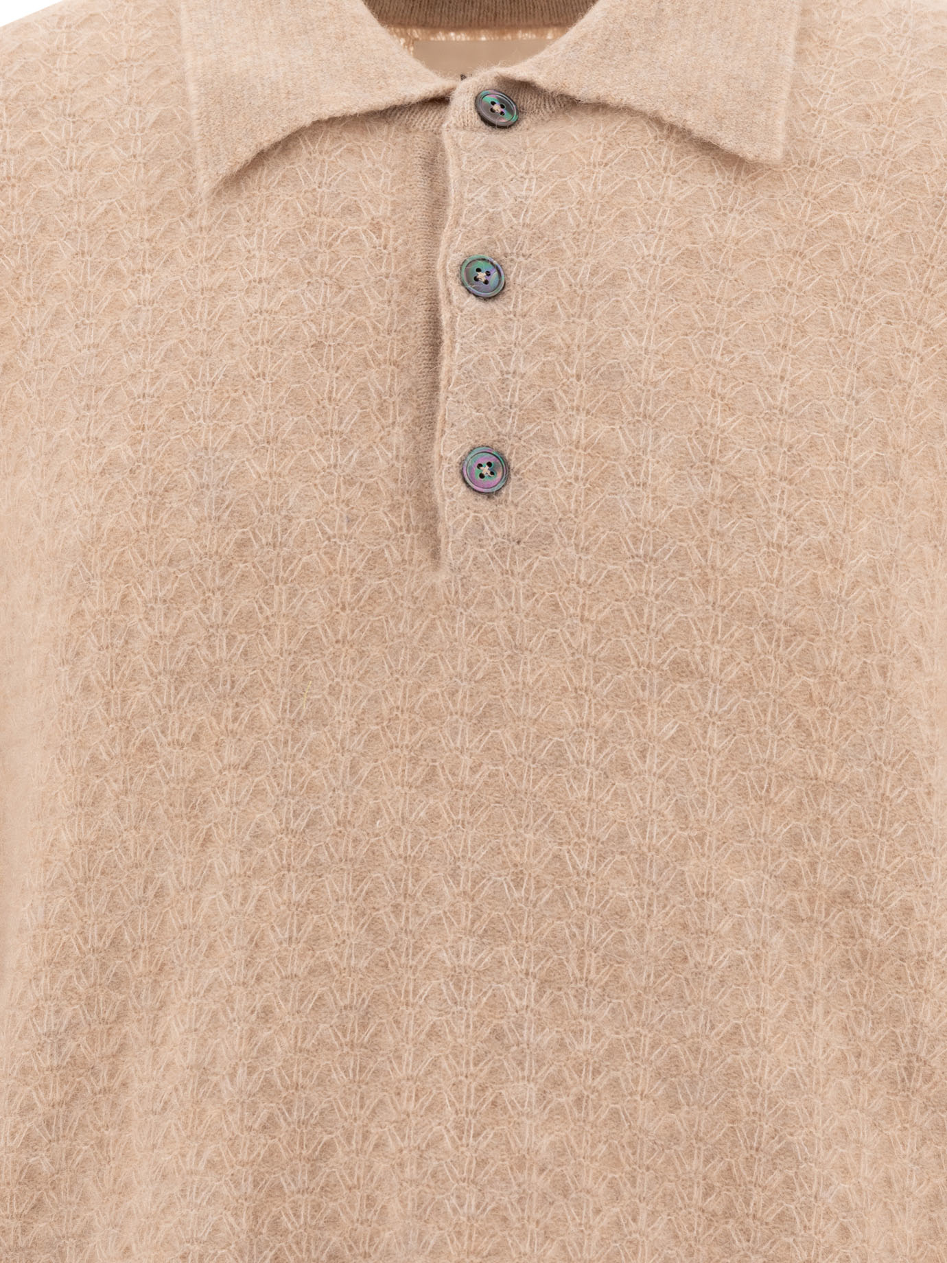 NN.07 Beige Alfie alpaca-blend polo sweater